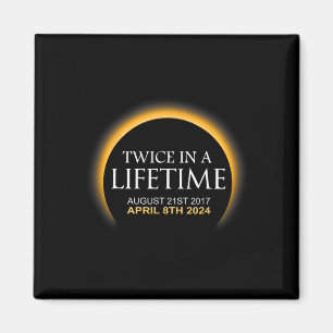 Zonsverduistering twee keer in Leven 2024 Zonsverd Magneet