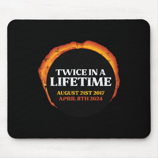 Zonsverduistering Tweemaal Leven 08.21.17 04.08.24 Muismat (Voorkant)