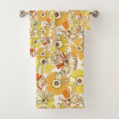 ZonuitbarstingBloesem - Stralend Bloempatroon in W Bad Handdoek (Insitu)