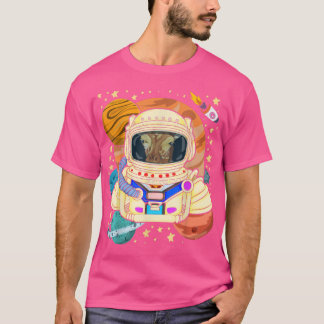 Zoo Animal Africa Giraffe Space Scientist Rockets T-shirt