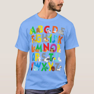 Zoo Animal Alphabet Shirt ABCs leren voor jongens 