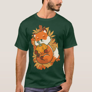 Zoo Animal for Autumn Falling Leaves Forest Animal T-shirt