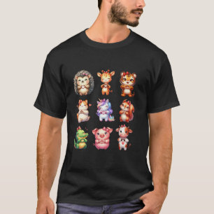 Zoo Animal Heart Hand Sign Valentijnsdag Girl Tod T-shirt