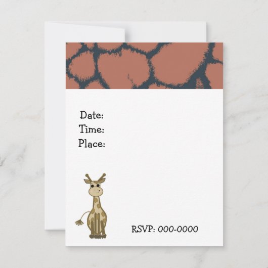 Zoo Animal Invitation Anniversaire (Dos)
