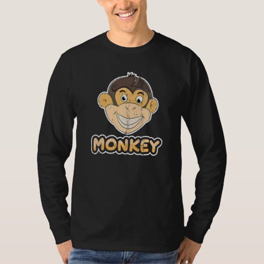 Zoo Animal Monkey Chimpanzee Cute Monkey T-shirt (Voorkant)