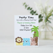 Zoo Animal Party Invitation (Debout devant)