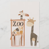 Zoo Animals Baby shower Guess Sweet Mess spel Flyer (Achterkant)