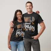 Zoo Animals Wild About Reading Books Reader Lover  T-shirt (Unisex)