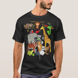 Zoo Animals Wildlife Birthday Party Zoo Day 26 Ani T-shirt