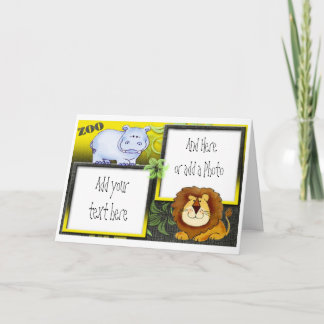 Zoo Animaux Enfants Invitations de fête d'annivers