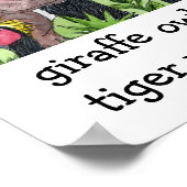 Zoo Animaux Enfants Poster d'art mural Imprimer (Coin)