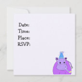 Zoo Animaux Fête Invitation (Dos)