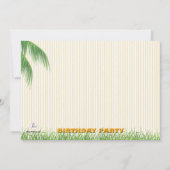 Zoo Animaux Invitation à la fête d'anniversaire (Dos)