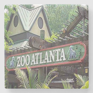Zoo Atlanta Landmark Marble Stone Onderzetter. Stenen Onderzetter