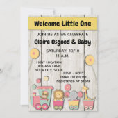 Zoo Baby shower Invitation (Devant)
