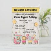 Zoo Baby shower Invitation (Debout devant)