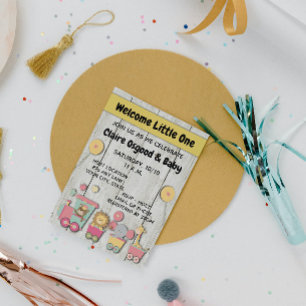 Zoo Baby shower Uitnodiging