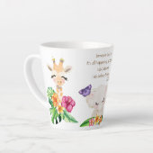 Zoo baby's met bloemen latte mok (Linkerhoek)