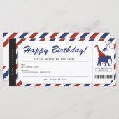 Zoo Birthday Gift Ticket Voucher Certificate (Voorkant / Achterkant)