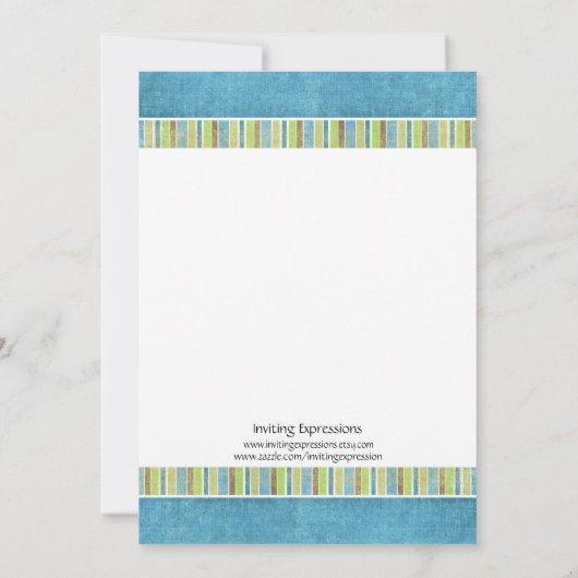 Zoo Birthday Party Invitations Kaart (Achterkant)