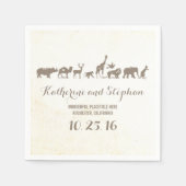 Zoo bruiloft of safari wildlife papieren servetten (Voorkant)