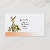 Zoo Carte de visite animal (Dos)