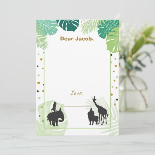 Zoo de carte d'insertion de garçon de capsule de (Debout devant)