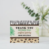 Zoo de safari de poster de animal de Merci de fête (Debout devant)