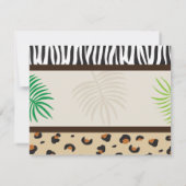 Zoo de safari de poster de animal de Merci de fête (Dos)