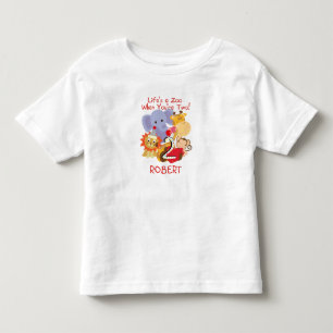 Zoo Dieren 2e verjaardag Kinder Gepersonaliseerd T Shirts