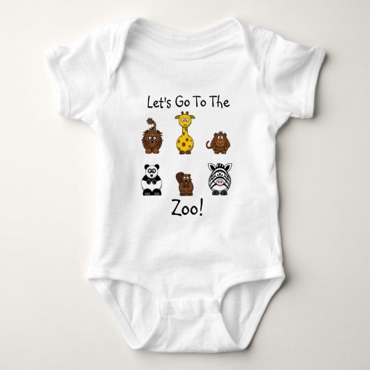 Zoo Dieren Baby en kinderen Romper (Voorkant)