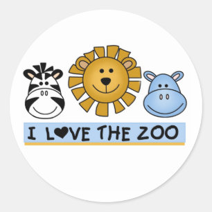 Zoo Friends Ronde Sticker