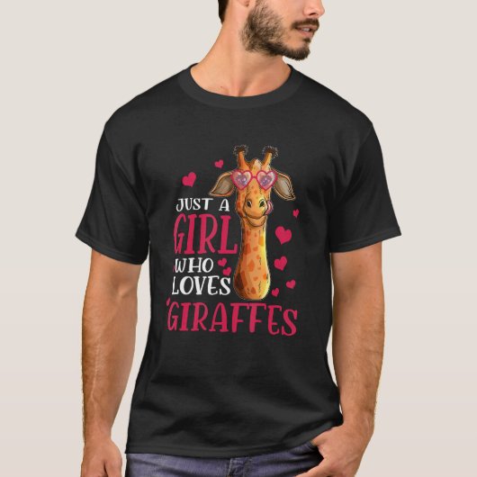 Zoo Giraffe Just A Girl Who Loves Giraffes T-shirt (Voorkant)