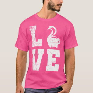 Zoo Keeper Skunk Animal Valentijnsdag Skunk T-shirt