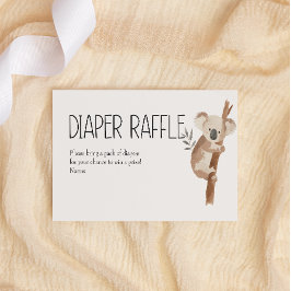 Zoo Kwekerij Dieren Baby shower Luier Raffle Notitiekaartje