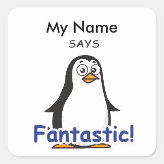 Zoo Penguin - Fantastisch! Vierkante Sticker