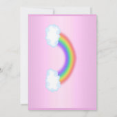 ZOO RAINBOW PARTY INVITATION PINK strié (Dos)