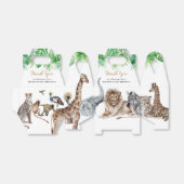 Zoo Safari Dieren Hartelijk dank Bedankdoosjes (Uitgevouwen)