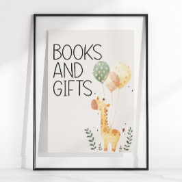 Zoo Safari Kwekerij Dieren Baby shower Boeken Gesc Poster