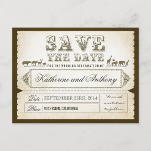 ZOO SAFARI slaat de datumkaartjes op Aankondigingskaart