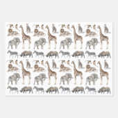 Zoo sauvage Animaux Enveloppant les feuilles de pa (Devant)