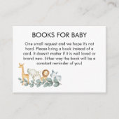 Zoo Theme Baby shower Book Request Informatiekaartje (Voorkant)