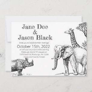 Zoo Wedding Uitnodiging