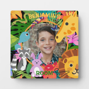 Zoo Wild Animal Oerwoud Safari Kids Verjaardag Fotoplaat