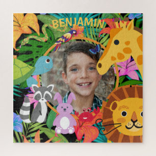 Zoo Wild Animal Oerwoud Safari Kids Verjaardag Legpuzzel