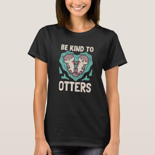 Zoo Wildlife Animal  Zookeeper Cute Otter T-shirt (Voorkant)