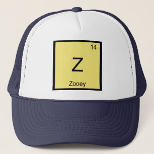 Zooey Naam Chemie Element Periodiek Systeem Trucker Pet