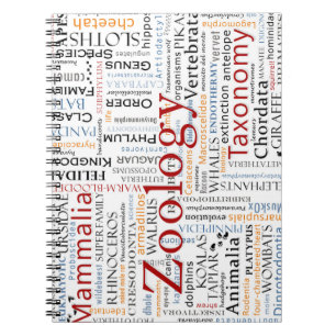 Zoogdieren in Typografie Notitieboek