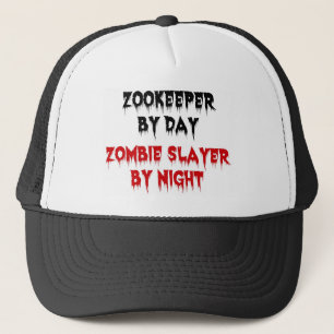 Zookeeper Day Zombie Slayer bij nacht Trucker Pet