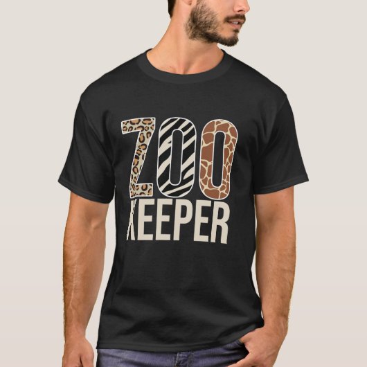 Zookeeper Dieren Zoo Wildlife Lover Safari Savann T-shirt (Voorkant)